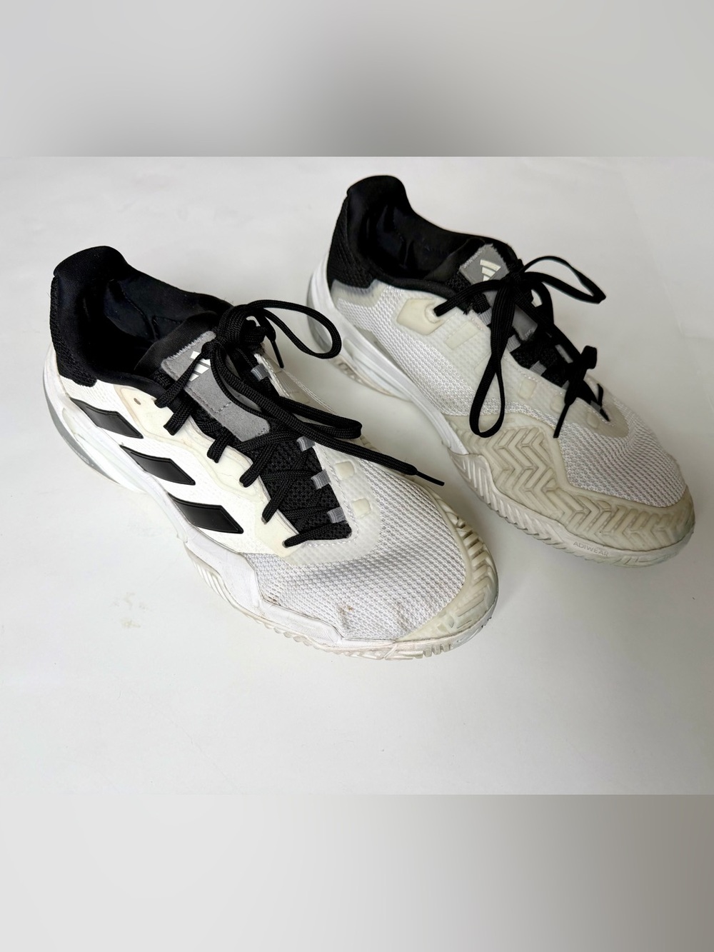 Men's White and Black Adidas Tennis Sneakers